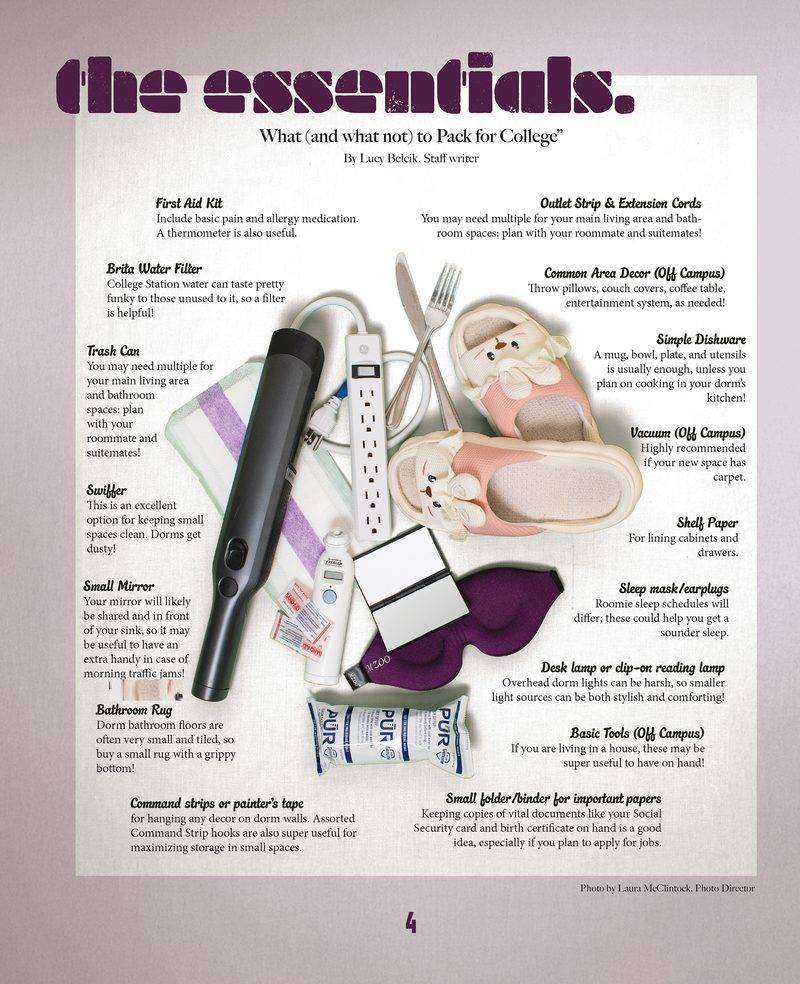 Maroon Life — The Essentials college packing guide