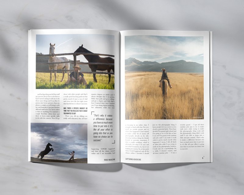 RIDGE Magazine interior editorial spread