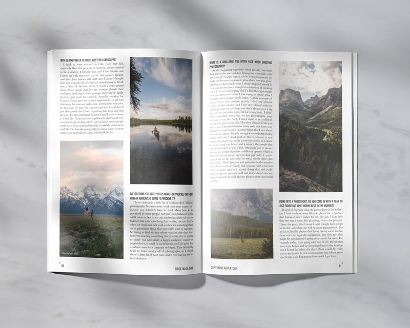 RIDGE Magazine interior spread