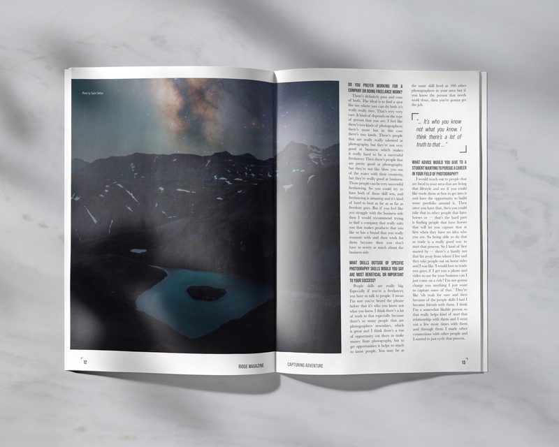 RIDGE Magazine photo spread